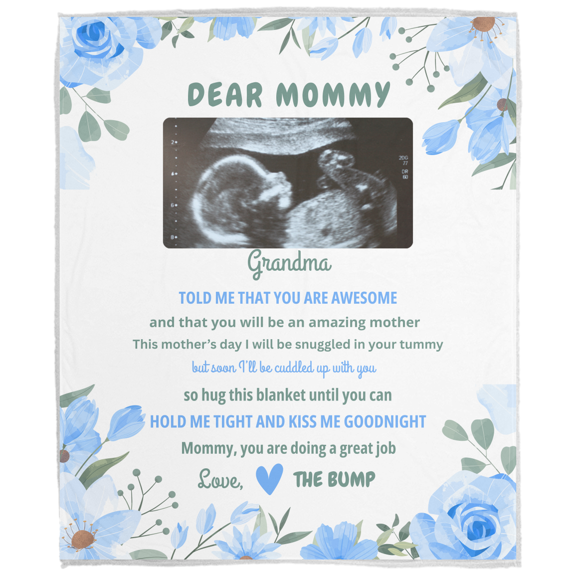 Dear Mommy Personalized Blanket