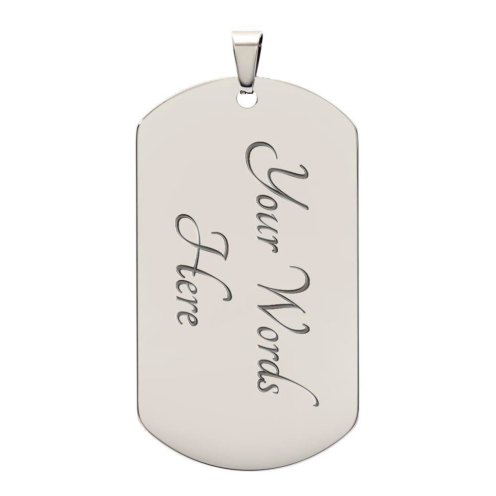 Graphic Dog Tag Necklace