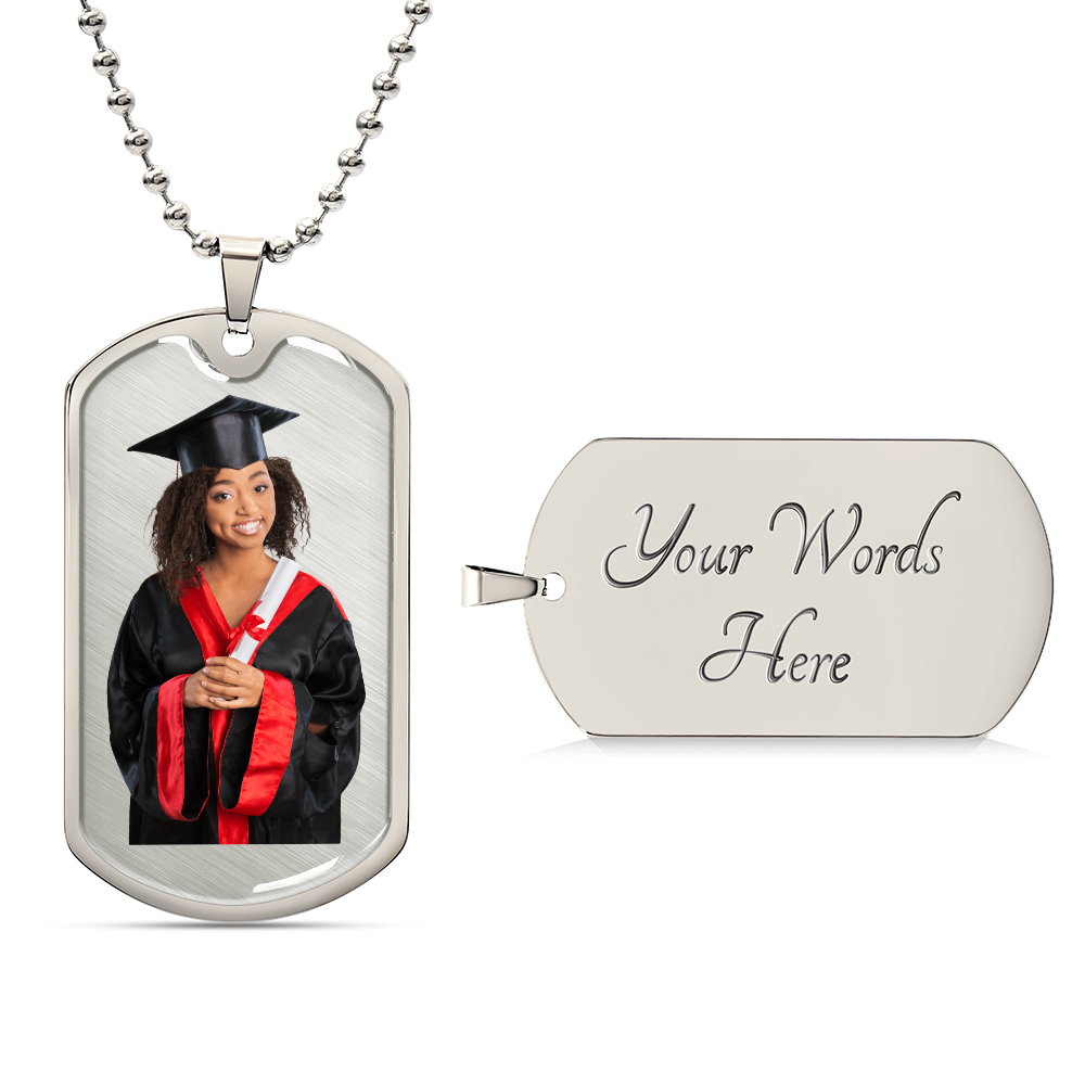 Graphic Dog Tag Necklace