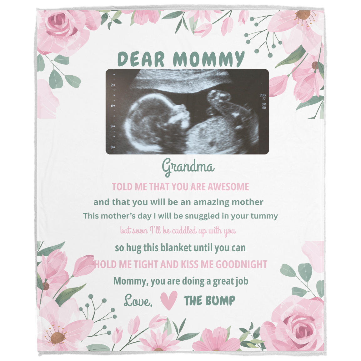 Dear Mommy Personalized Blanket