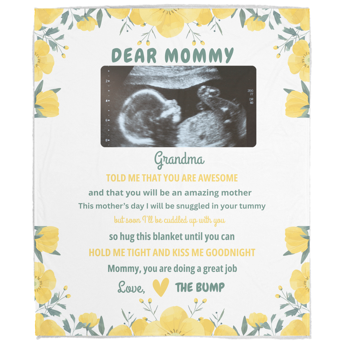 Dear Mommy Personalized Blanket