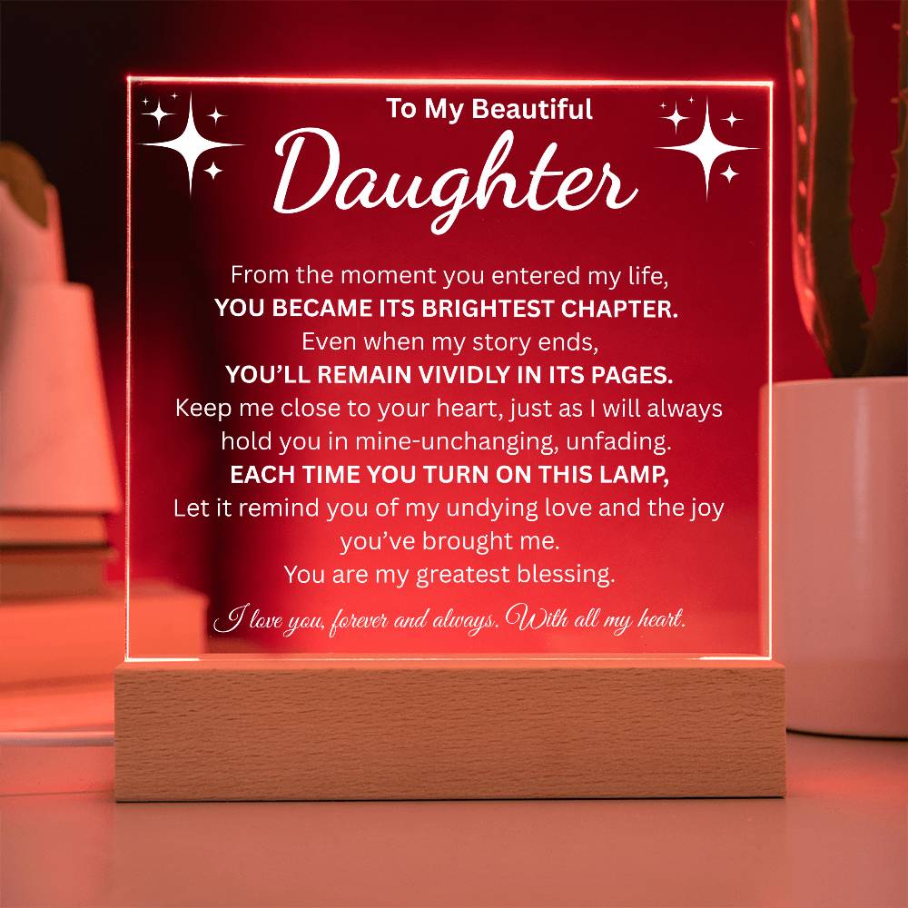 To My Beautiful Daughter