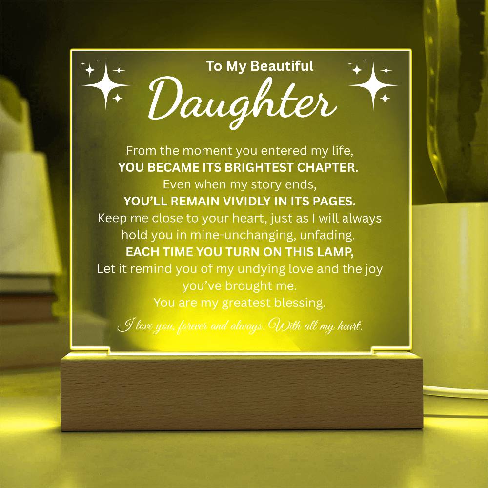 To My Beautiful Daughter