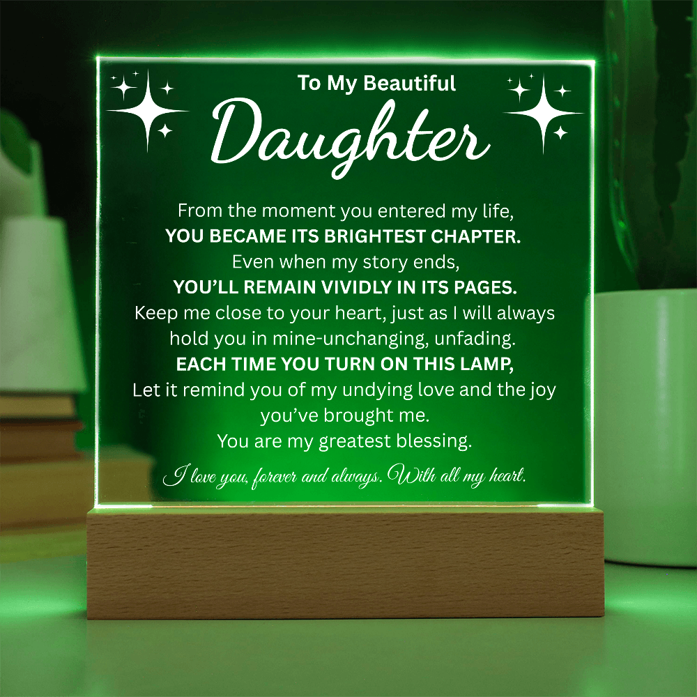 To My Beautiful Daughter