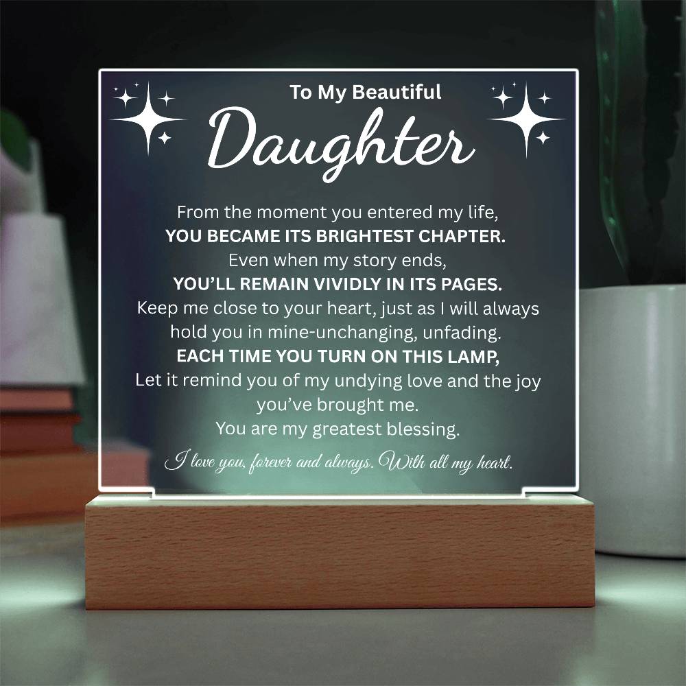 To My Beautiful Daughter